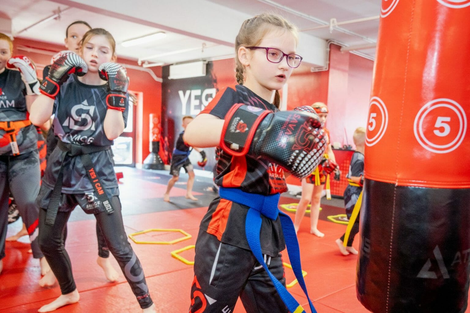 Savage Martial Arts students training